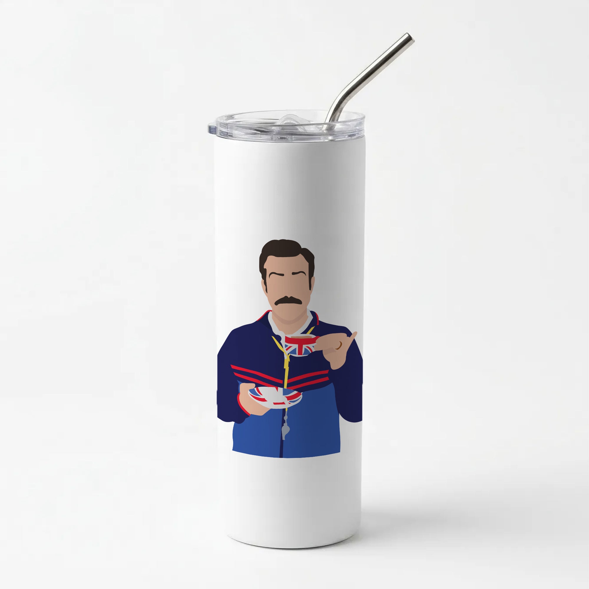 Ted Drinking Tea Skinny Tumbler