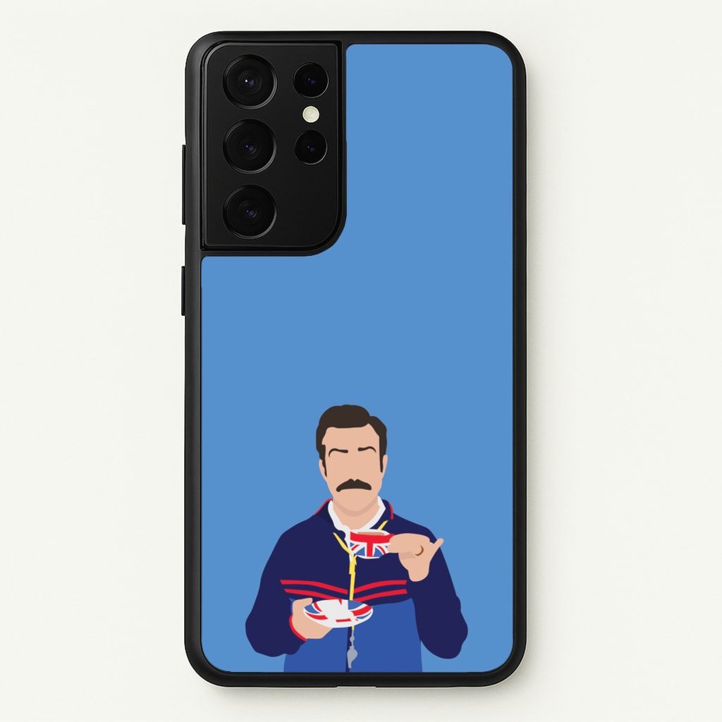 Ted Drinking Tea - Ted Lasso Phone Case for Galaxy S21 Ultra