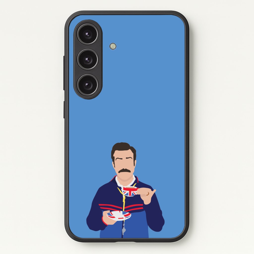 Ted Drinking Tea - Ted Lasso Phone Case for Galaxy S25 Plus