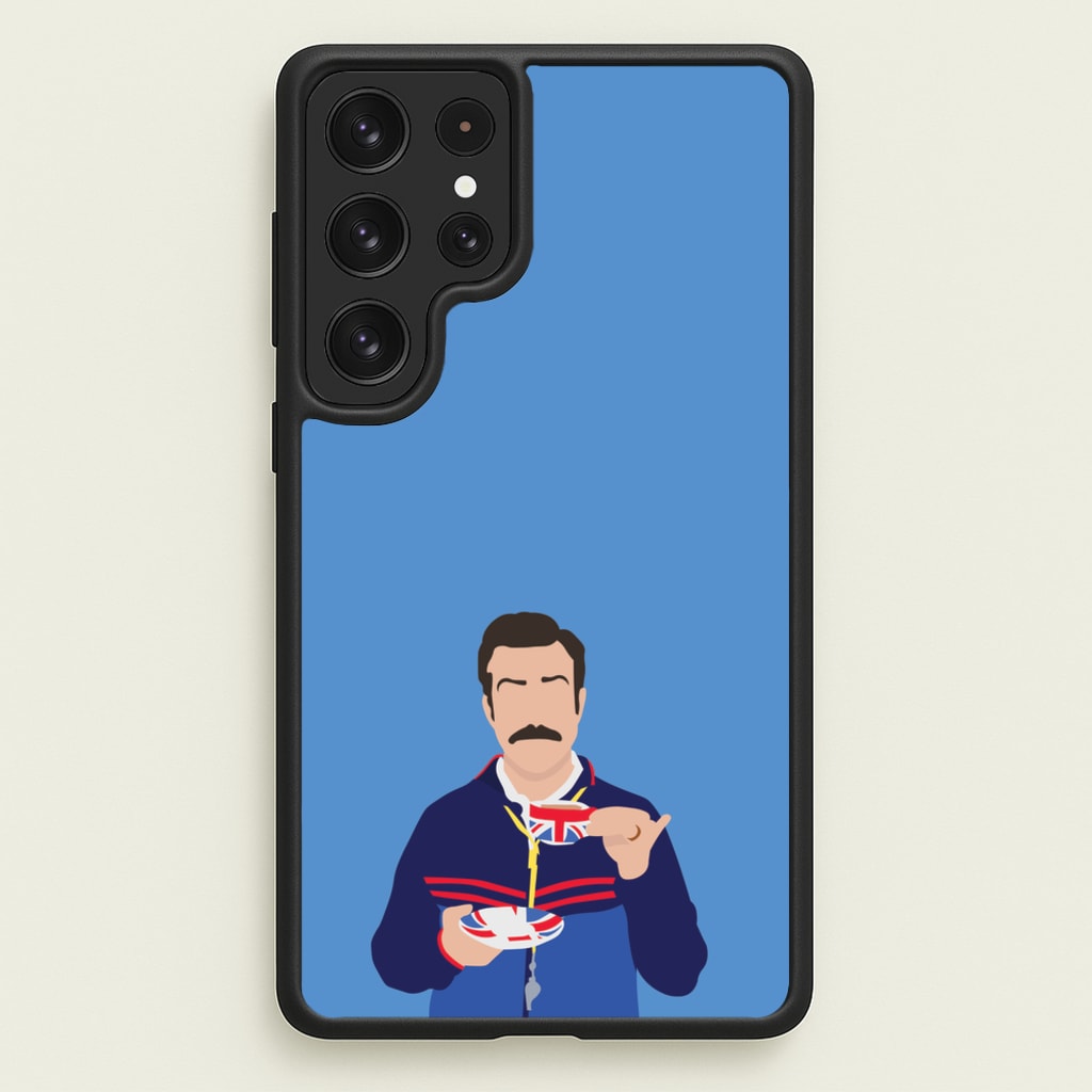 Ted Drinking Tea - Ted Lasso Phone Case for Galaxy S22 Ultra