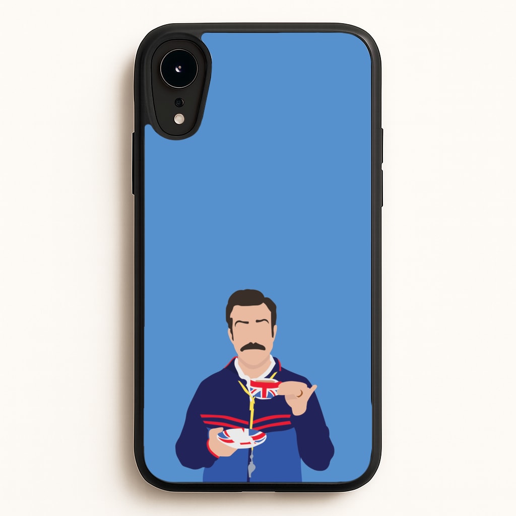 Ted Drinking Tea - Ted Lasso Phone Case for iPhone XR