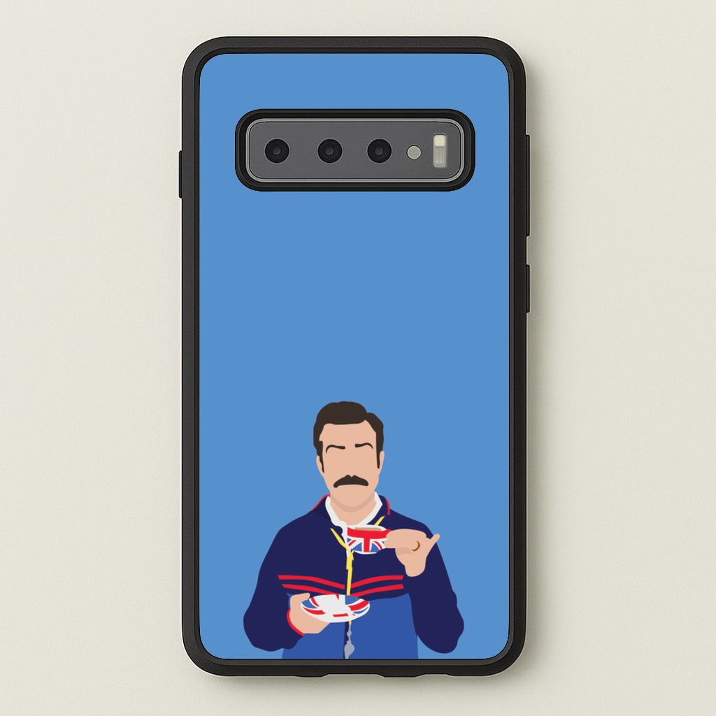 Ted Drinking Tea - Ted Lasso Phone Case for Galaxy S10 Plus