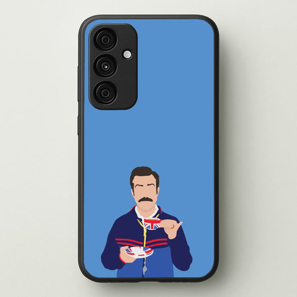 Ted Drinking Tea - Ted Lasso Phone Case for Galaxy A55
