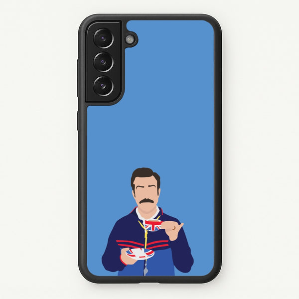 Ted Drinking Tea - Ted Lasso Phone Case for Galaxy S21 Plus