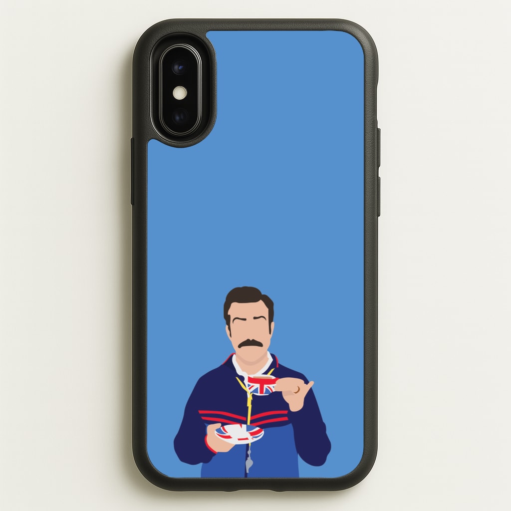 Ted Drinking Tea - Ted Lasso Phone Case for iPhone X / XS