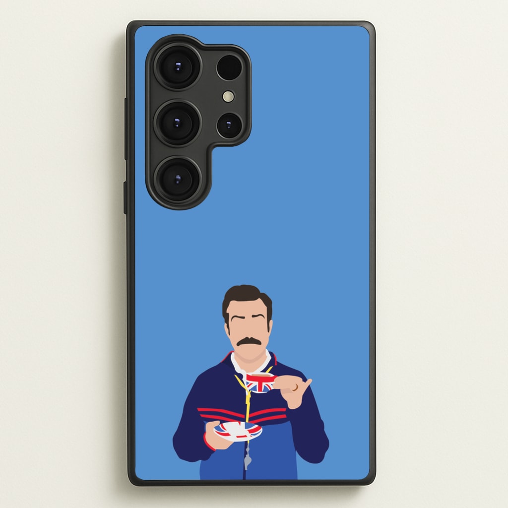 Ted Drinking Tea - Ted Lasso Phone Case for Galaxy S25 Ultra