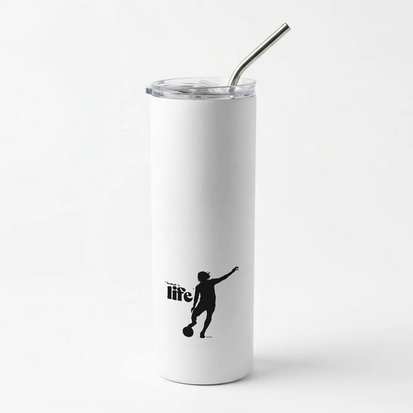 Football Is Life Skinny Tumbler