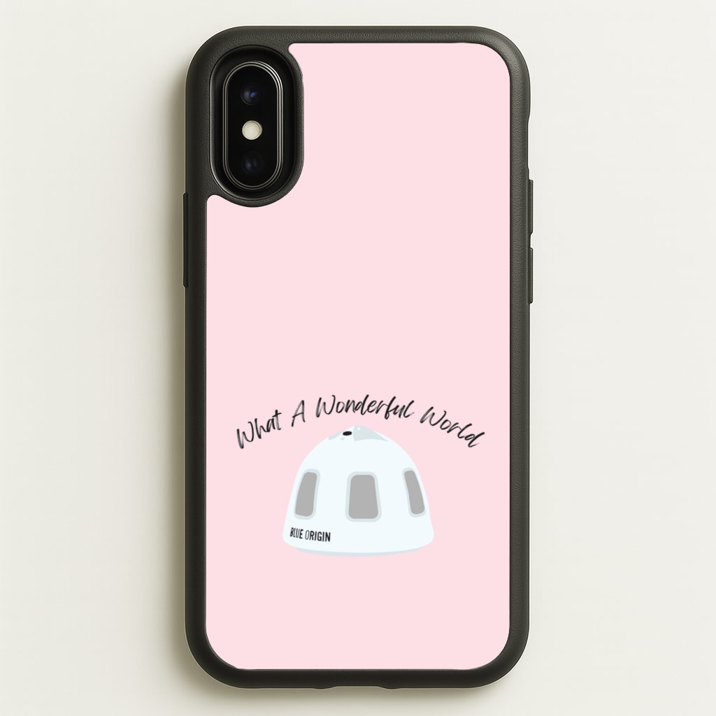 What A Wonderful World Space Launch - Memes Phone Case for iPhone X / XS