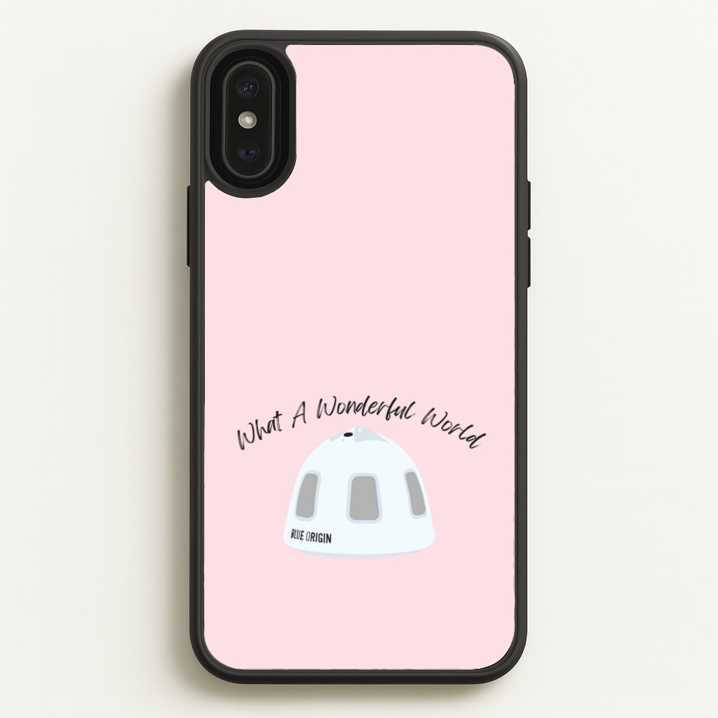 What A Wonderful World Space Launch - Memes Phone Case for iPhone XS Max