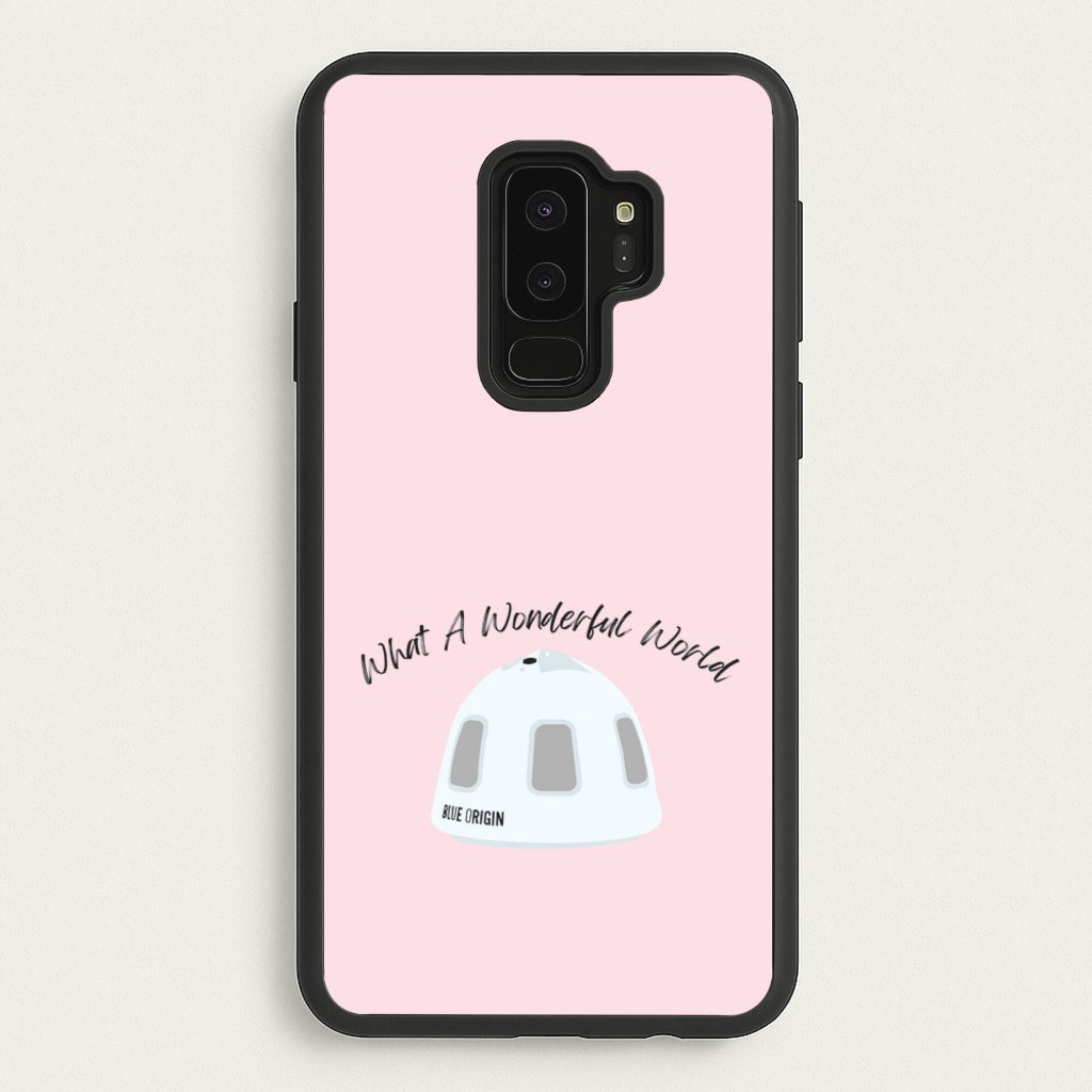 What A Wonderful World Space Launch - Memes Phone Case for Galaxy S9 Plus