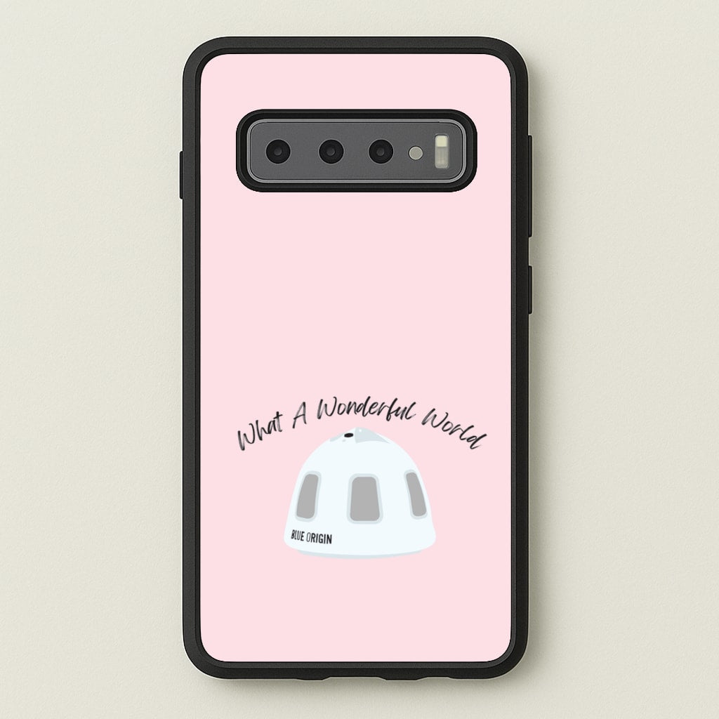What A Wonderful World Space Launch - Memes Phone Case for Galaxy S10 Plus