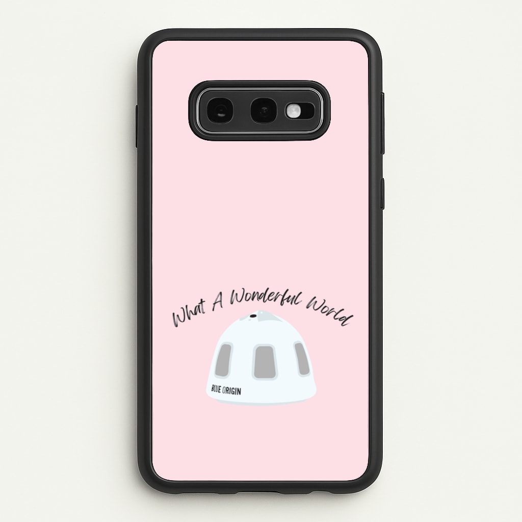 What A Wonderful World Space Launch - Memes Phone Case for Galaxy S10e