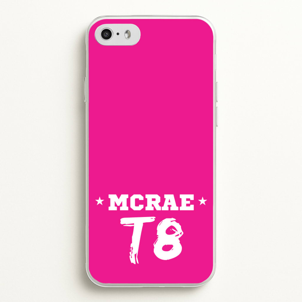 Pink T8 Sports - Tate Mcrae Phone Case for iPhone 5 / 5s / SE 2016