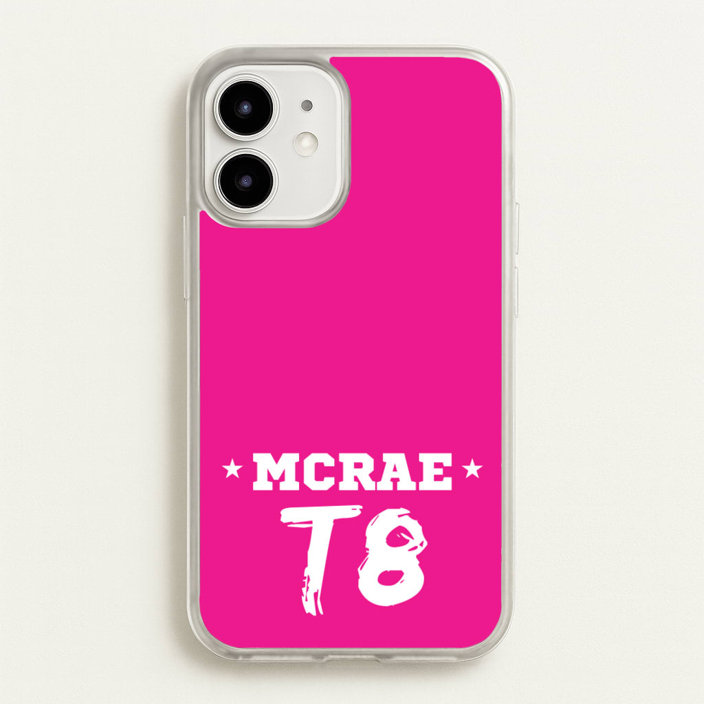Pink T8 Sports - Tate Mcrae Phone Case for iPhone 12 / 12 Pro