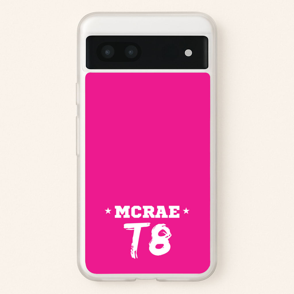 Pink T8 Sports - Tate Mcrae Phone Case for Google Pixel 7a