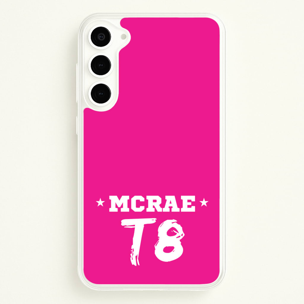 Pink T8 Sports - Tate Mcrae Phone Case for Galaxy S23