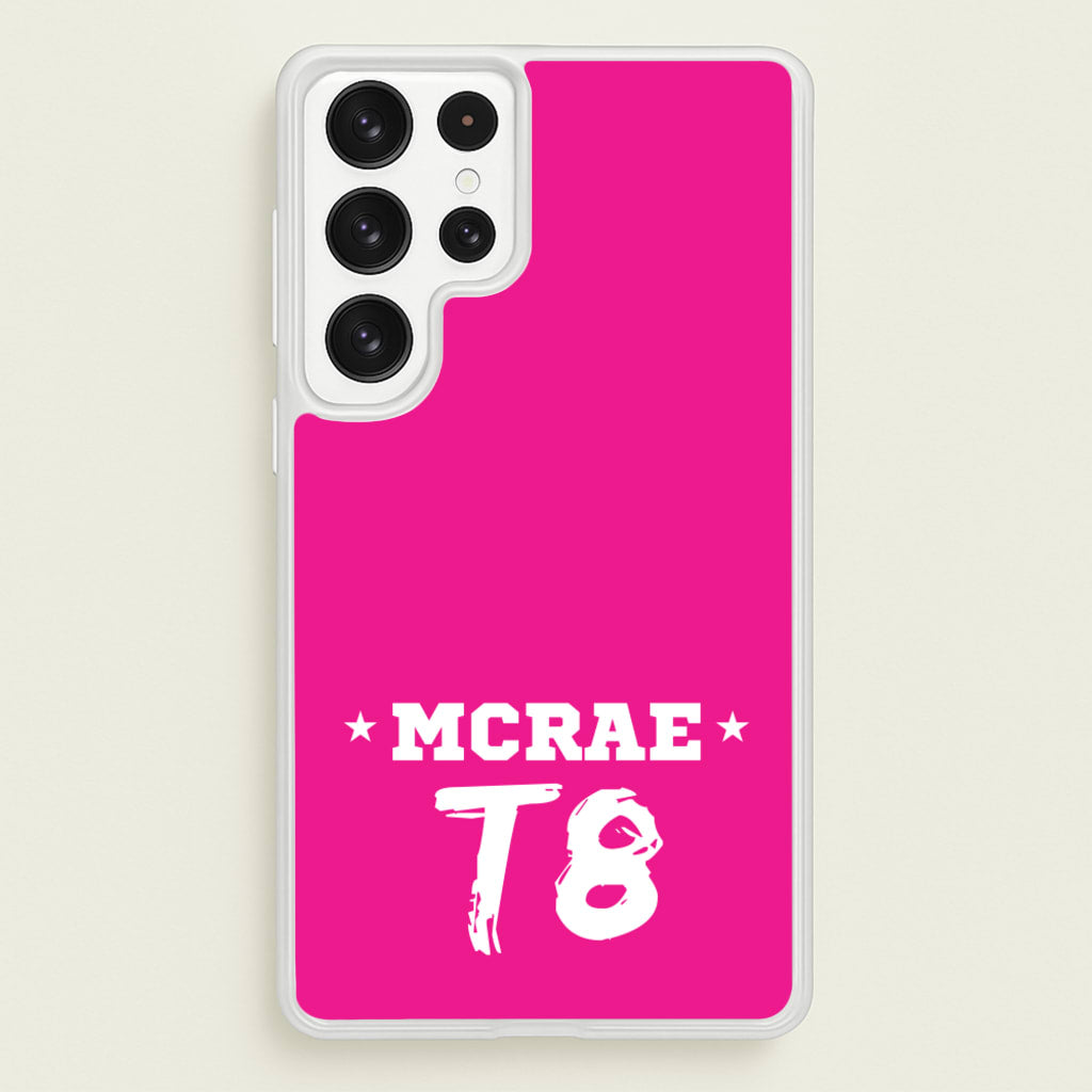 Pink T8 Sports - Tate Mcrae Phone Case for Galaxy S23 Ultra