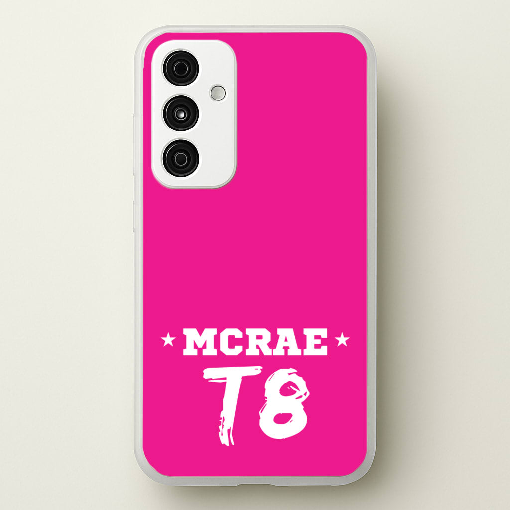 Pink T8 Sports - Tate Mcrae Phone Case for Galaxy A55