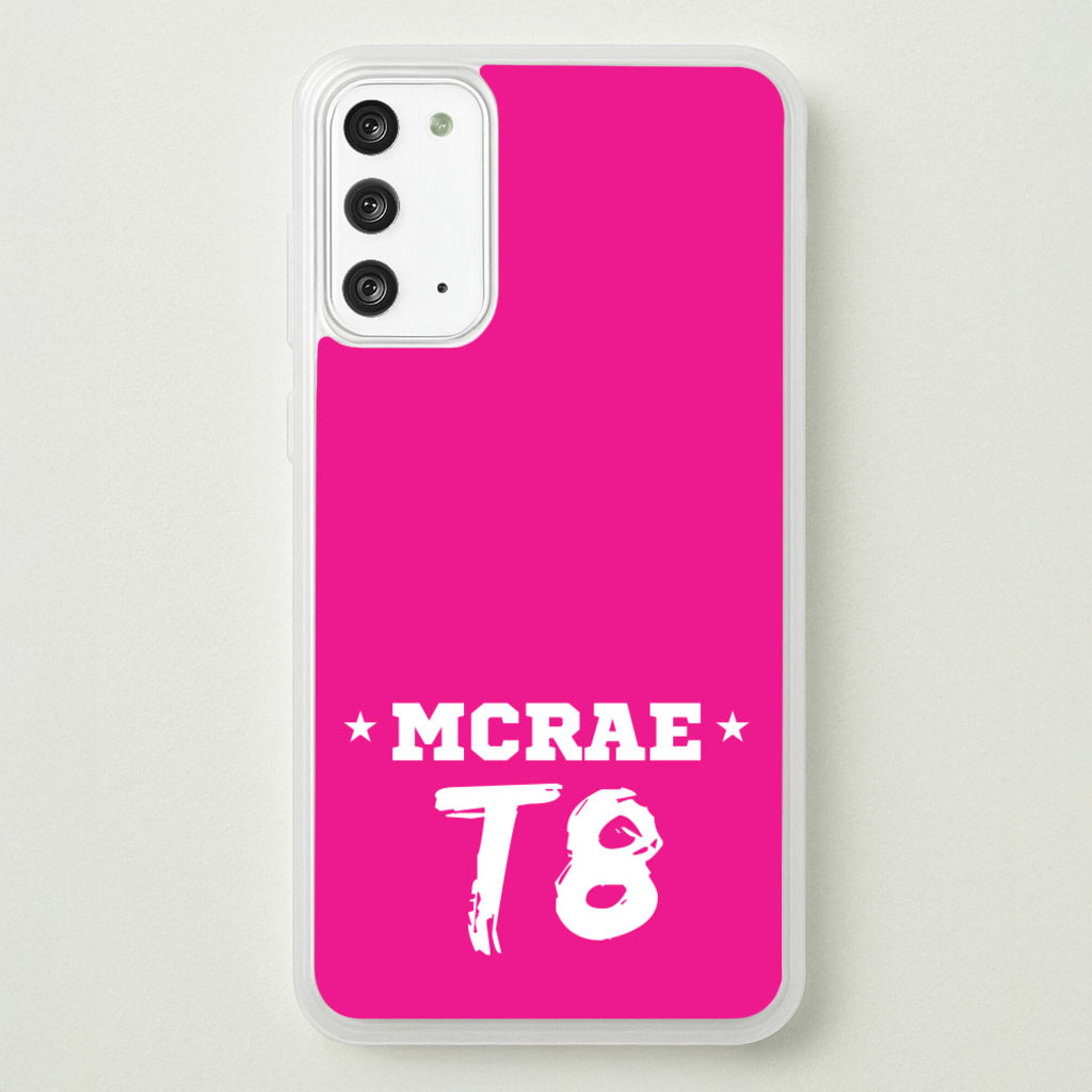 Pink T8 Sports - Tate Mcrae Phone Case for Galaxy Note 20