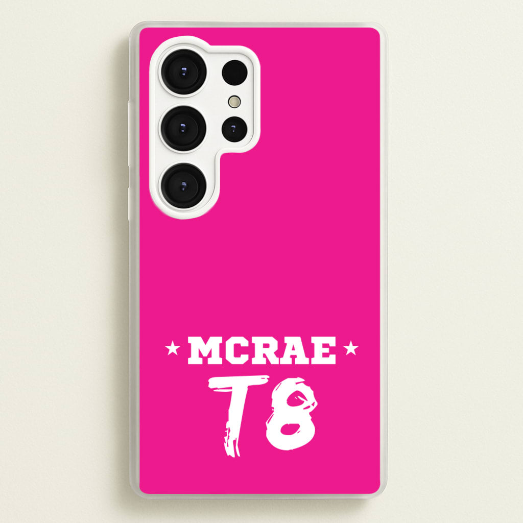 Pink T8 Sports - Tate Mcrae Phone Case for Galaxy S25 Ultra