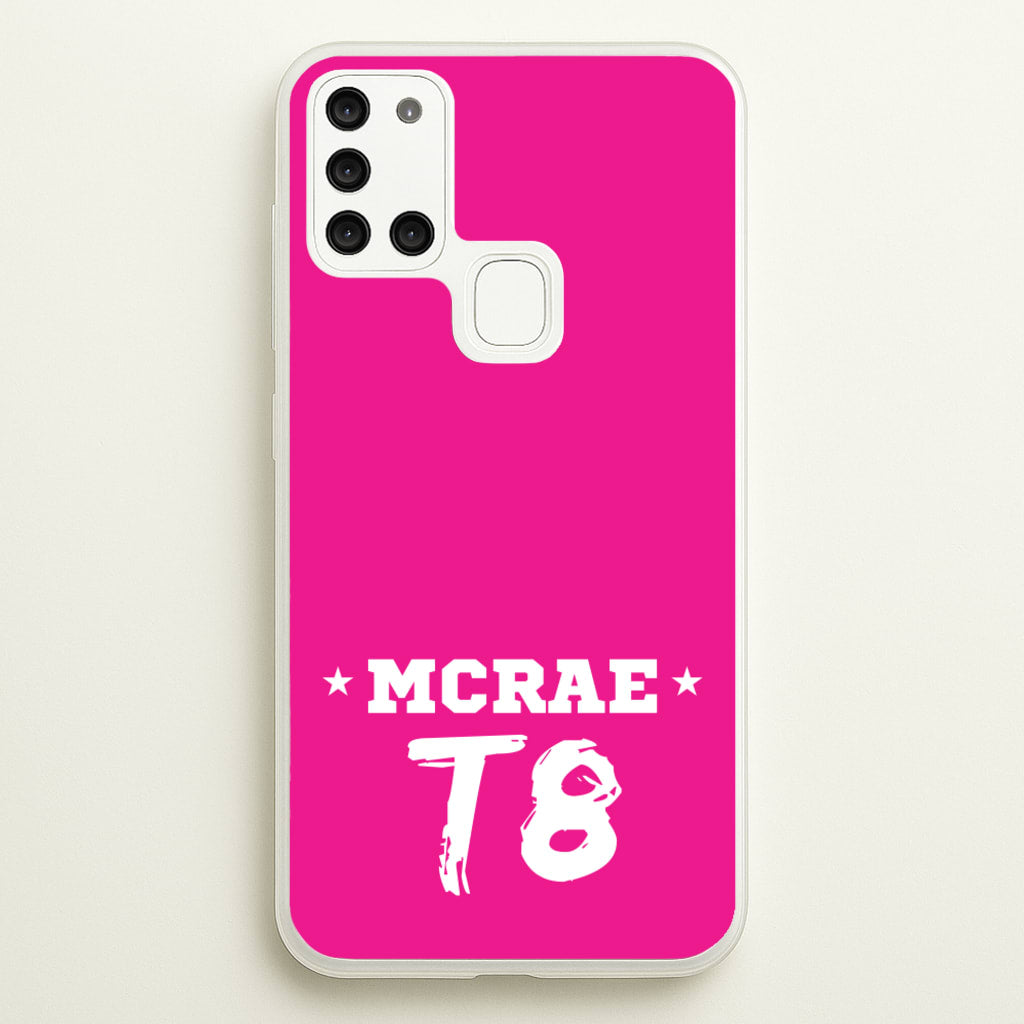 Pink T8 Sports - Tate Mcrae Phone Case for Galaxy A21s