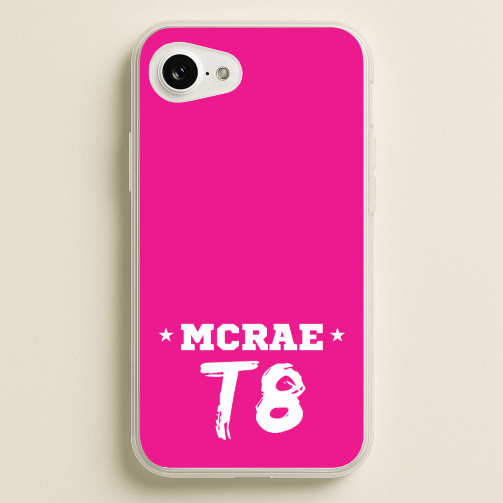 Pink T8 Sports - Tate Mcrae Phone Case for iPhone 16e