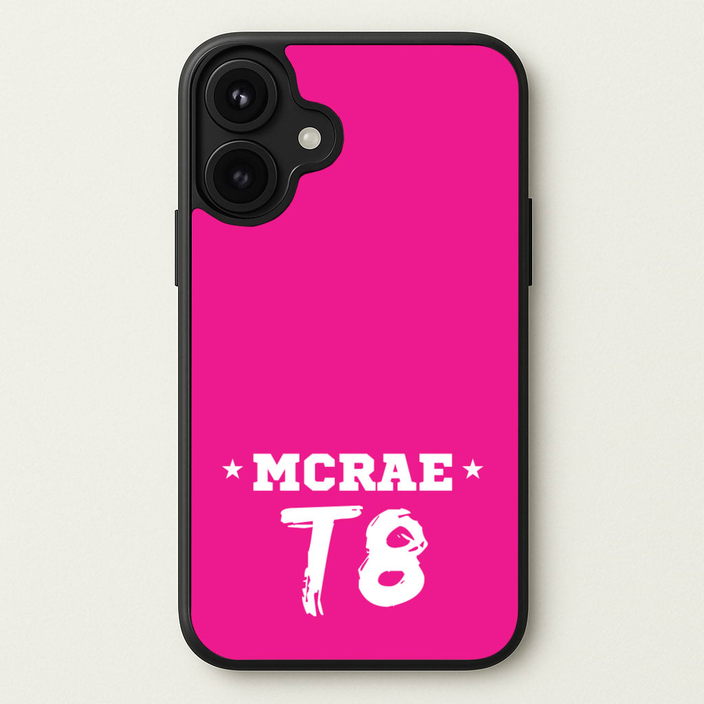 Pink T8 Sports Phone Case for iPhone 17
