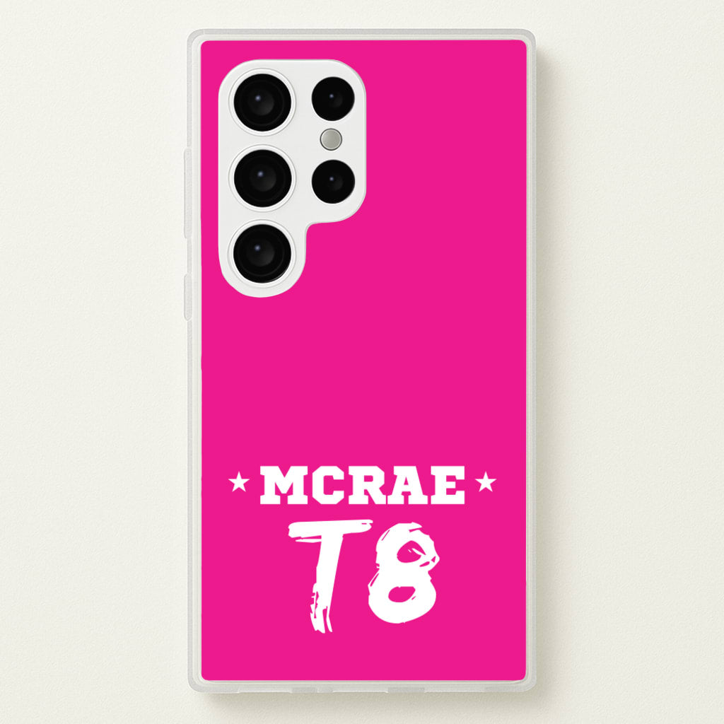 Pink T8 Sports - Tate Mcrae Phone Case for Galaxy S24 Ultra