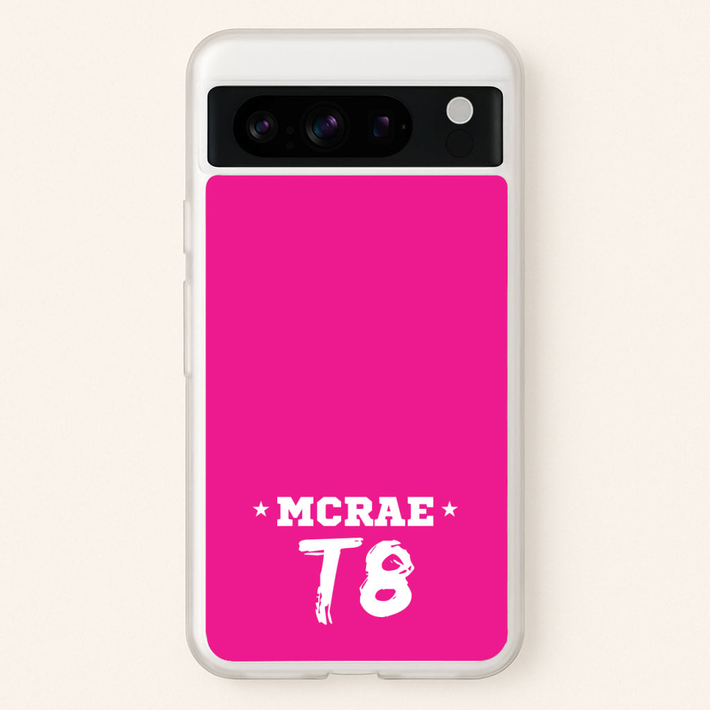 Pink T8 Sports - Tate Mcrae Phone Case for Google Pixel 8 Pro