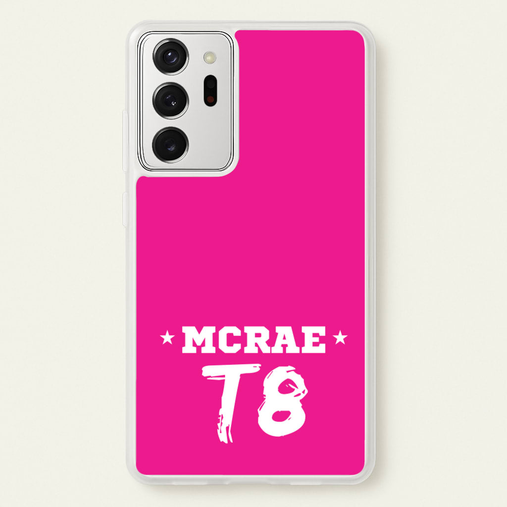 Pink T8 Sports - Tate Mcrae Phone Case for Galaxy Note 20 Ultra