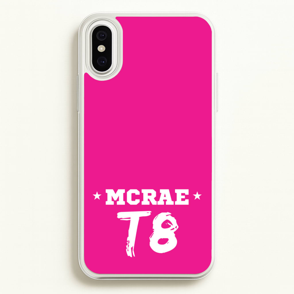Pink T8 Sports - Tate Mcrae Phone Case for iPhone XS Max