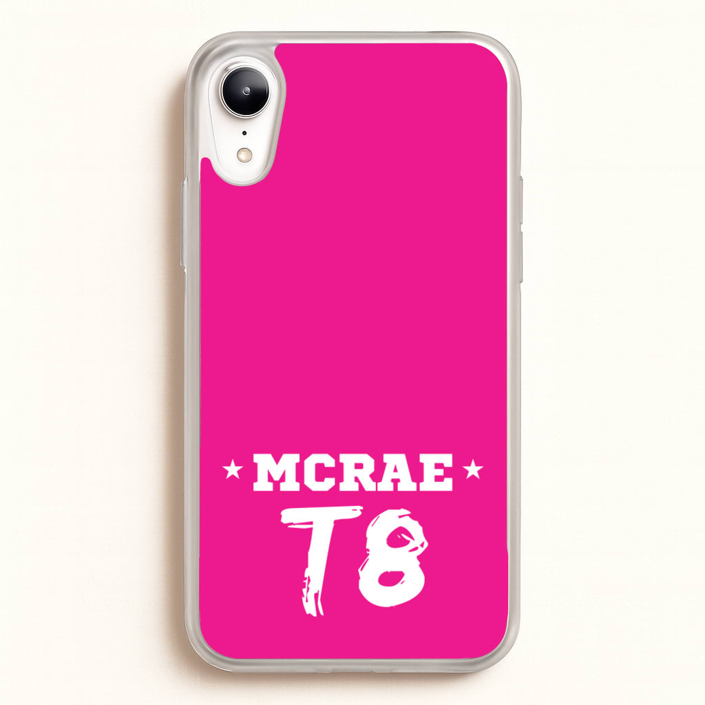 Pink T8 Sports - Tate Mcrae Phone Case for iPhone XR