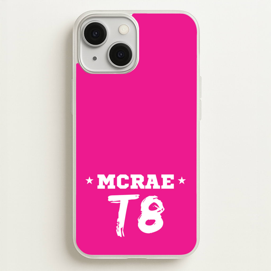 Pink T8 Sports - Tate Mcrae Phone Case for iPhone 13