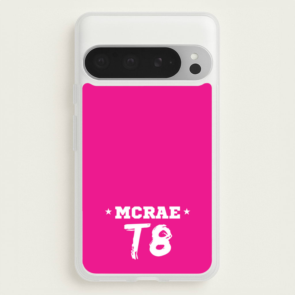Pink T8 Sports - Tate Mcrae Phone Case for Google Pixel 9 Pro XL