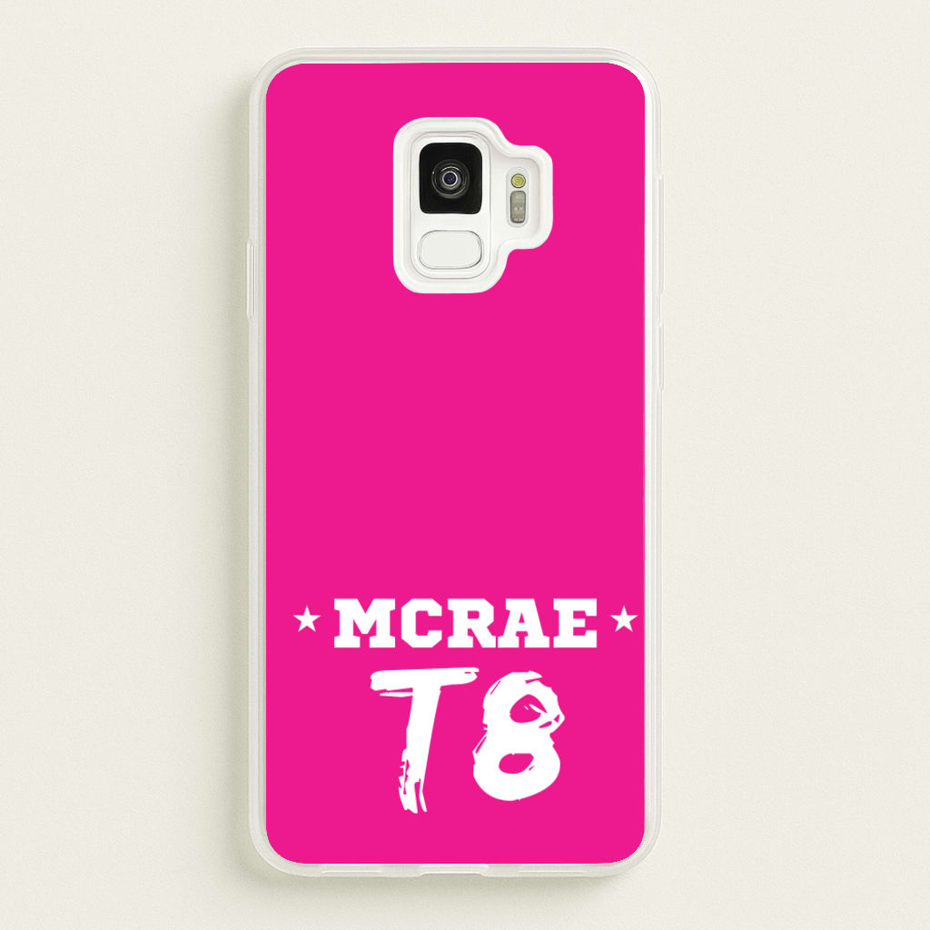 Pink T8 Sports - Tate Mcrae Phone Case for Galaxy S9