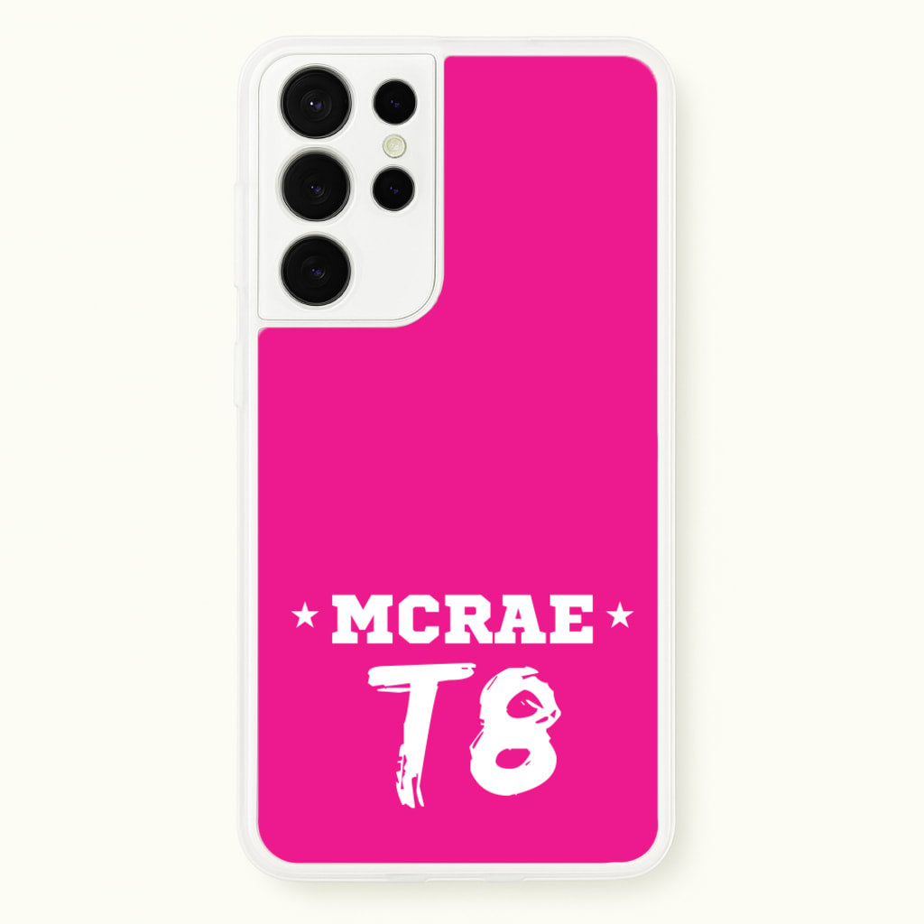 Pink T8 Sports - Tate Mcrae Phone Case for Galaxy S21 Ultra