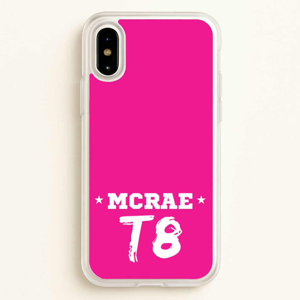 Pink T8 Sports - Tate Mcrae Phone Case for iPhone X / XS