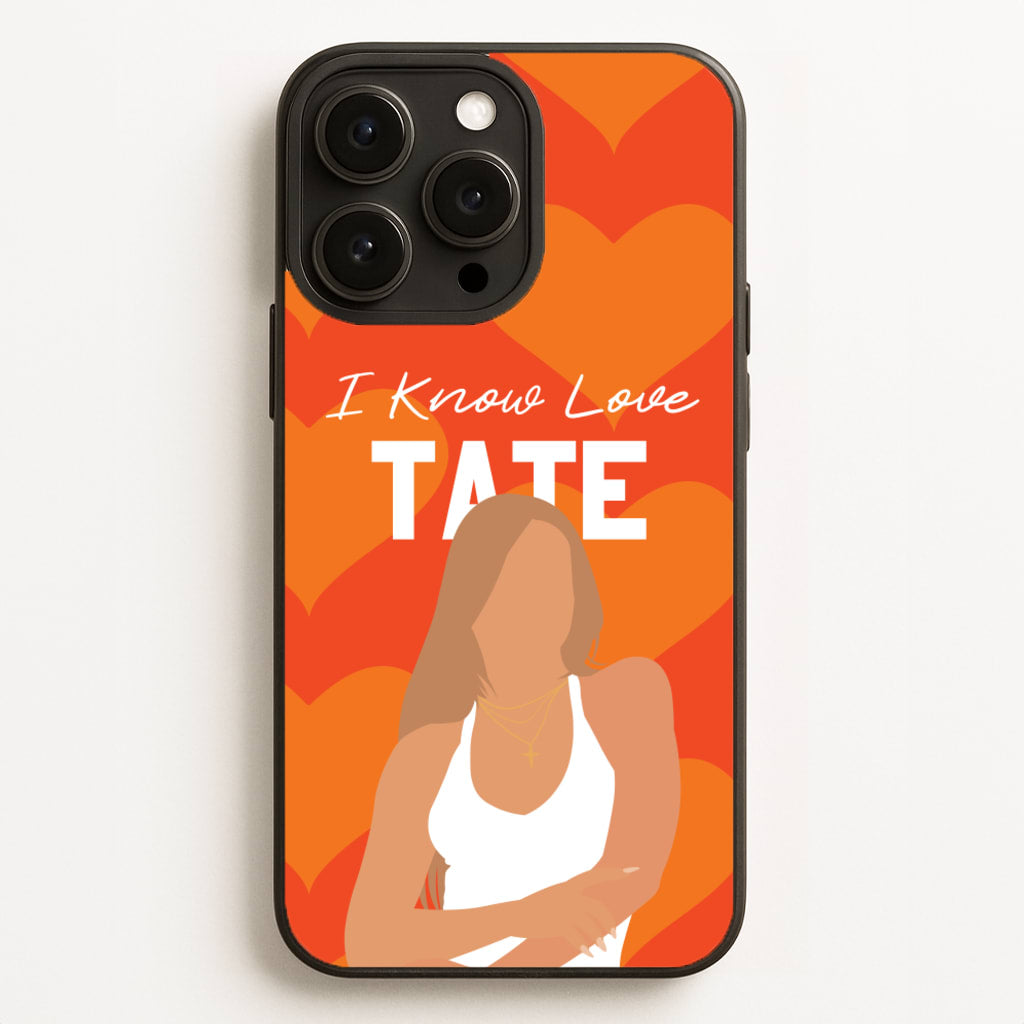 I Know Love Pattern - Tate Mcrae Phone Case for iPhone 16 Pro Max