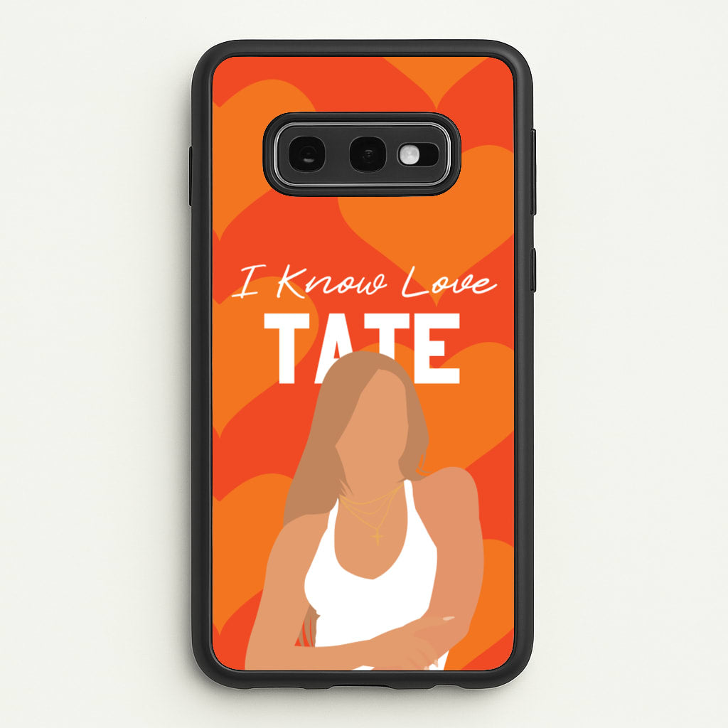 I Know Love Pattern - Tate Mcrae Phone Case for Galaxy S10e
