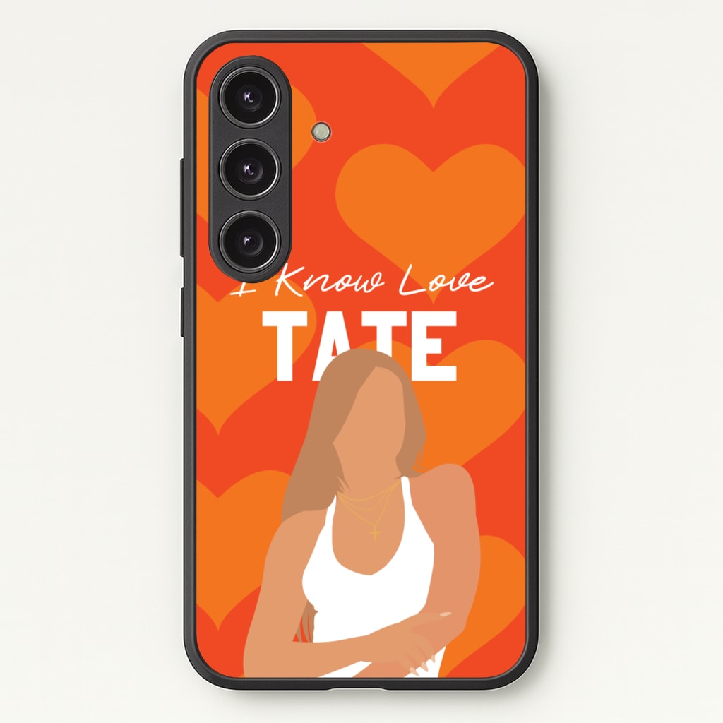 I Know Love Pattern - Tate Mcrae Phone Case for Galaxy S25
