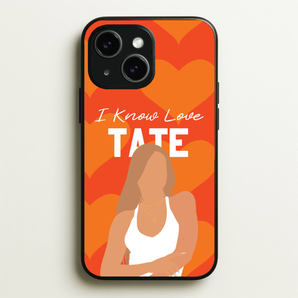 I Know Love Pattern - Tate Mcrae Phone Case for iPhone 14