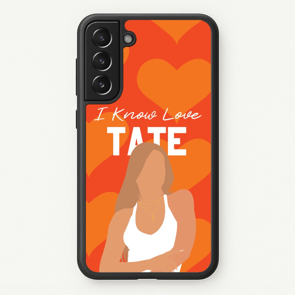 I Know Love Pattern - Tate Mcrae Phone Case for Galaxy S22