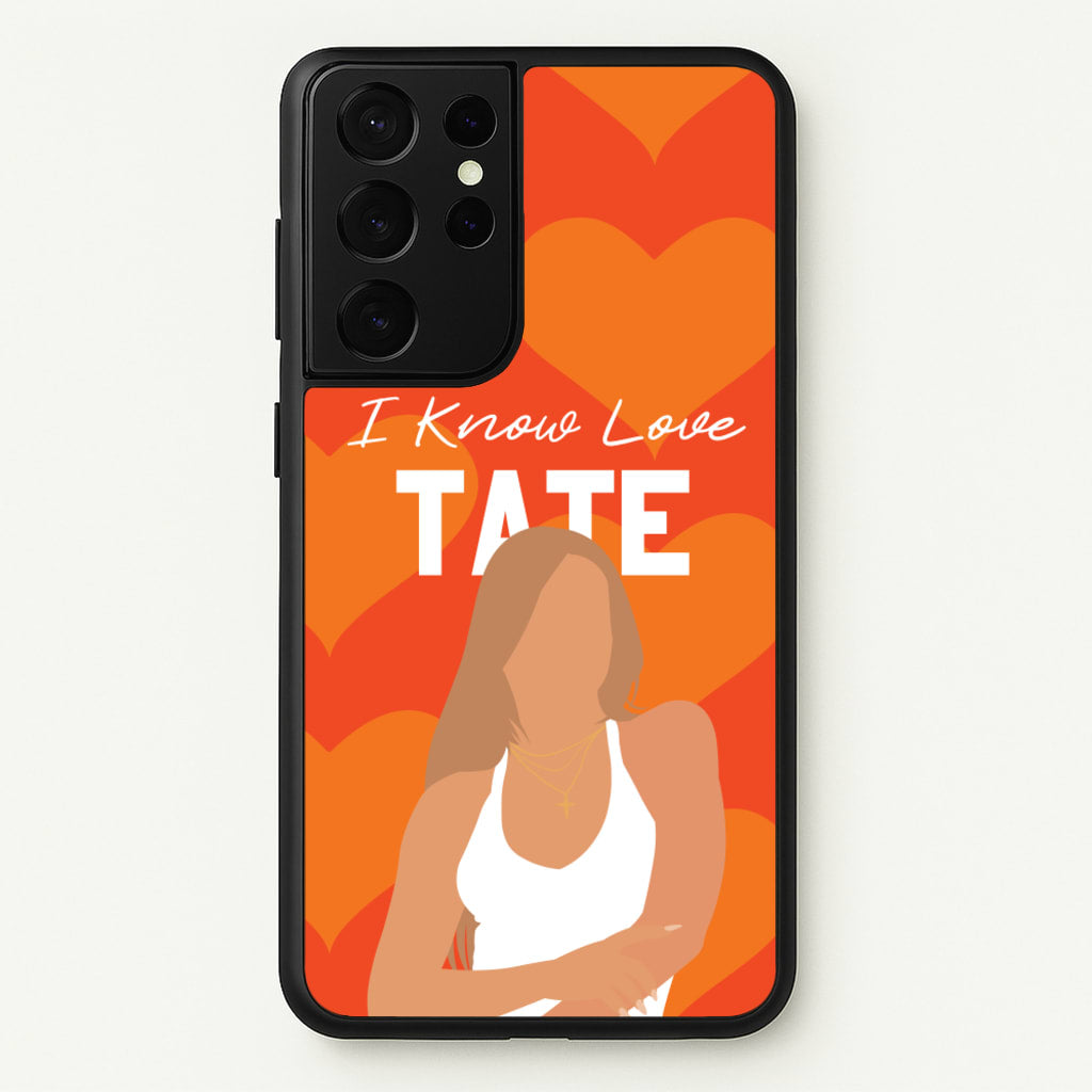 I Know Love Pattern - Tate Mcrae Phone Case for Galaxy S21 Ultra