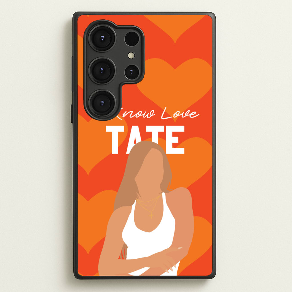 I Know Love Pattern - Tate Mcrae Phone Case for Galaxy S25 Ultra