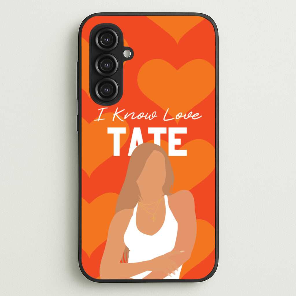 I Know Love Pattern - Tate Mcrae Phone Case for Galaxy S23FE