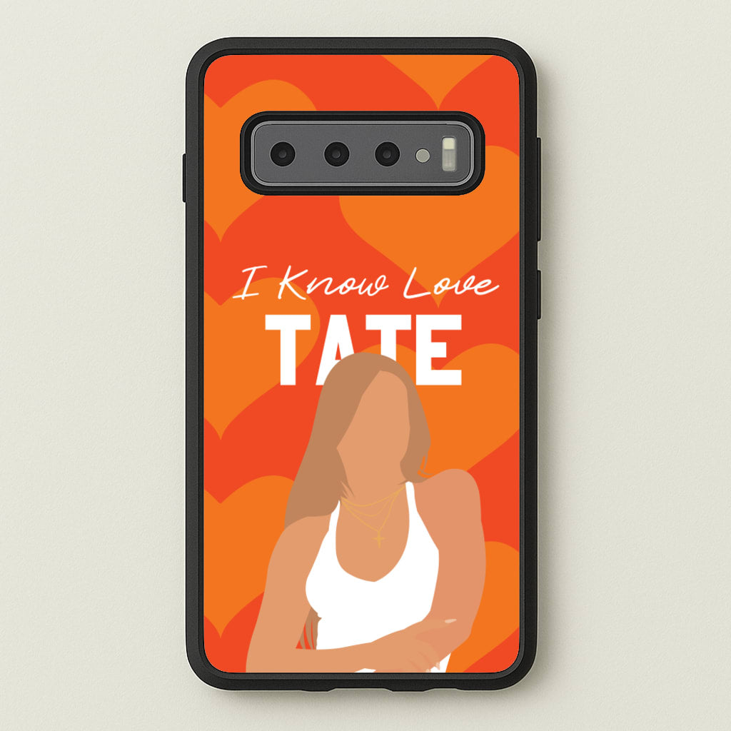 I Know Love Pattern - Tate Mcrae Phone Case for Galaxy S10