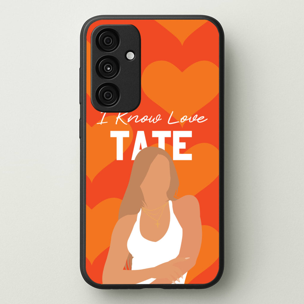 I Know Love Pattern - Tate Mcrae Phone Case for Galaxy A35