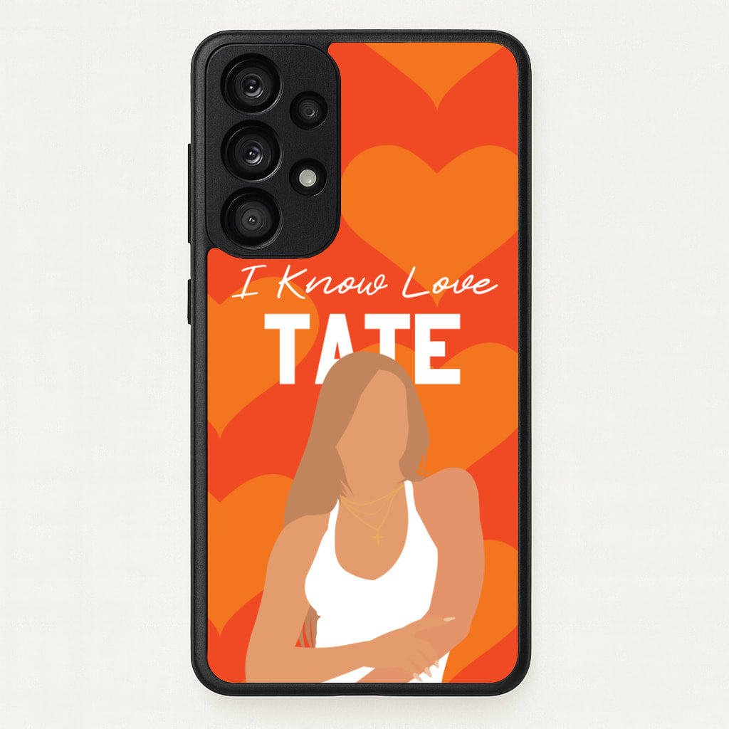 I Know Love Pattern - Tate Mcrae Phone Case for Galaxy A53