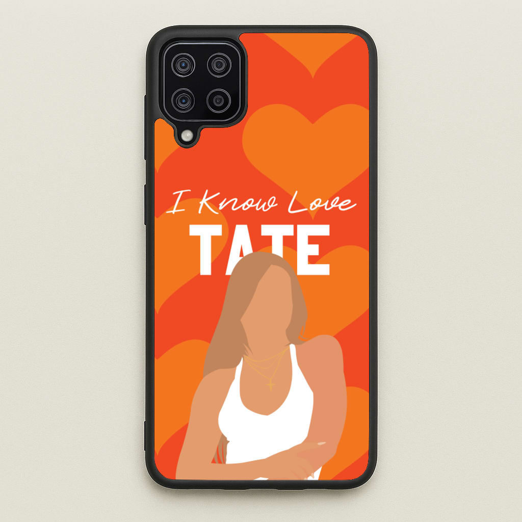 I Know Love Pattern - Tate Mcrae Phone Case for Galaxy A12