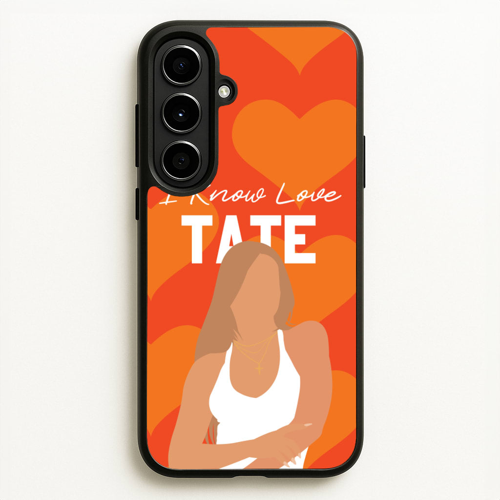 I Know Love Pattern - Tate Mcrae Phone Case for Galaxy A56
